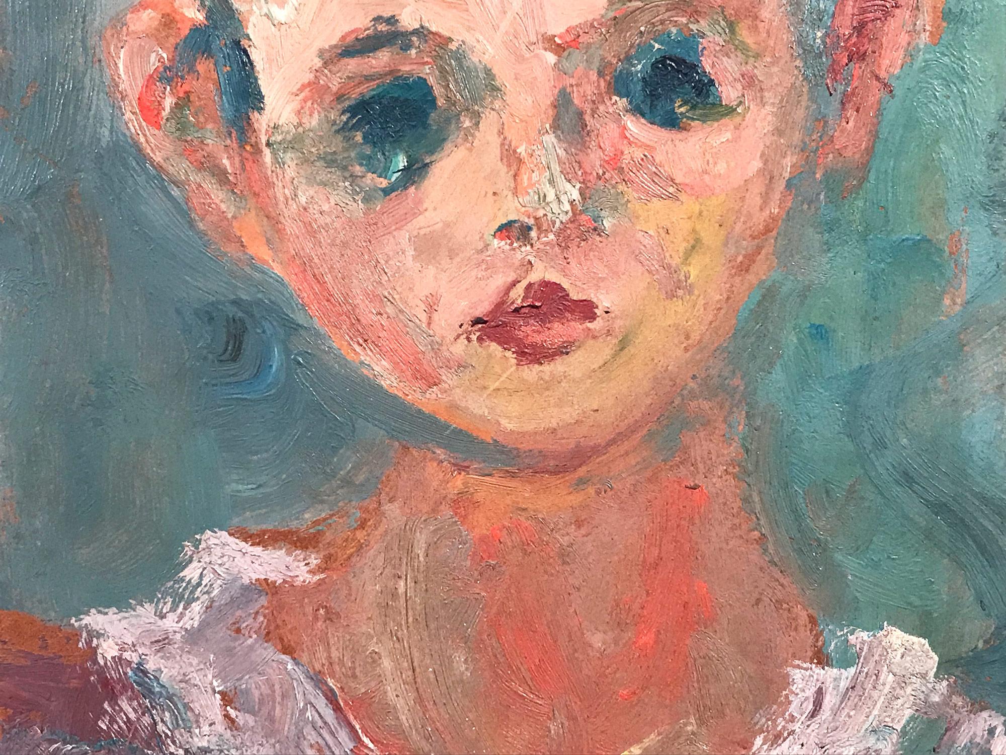 Portrait of a Young Girl, Impressionistic Oil Painting 3