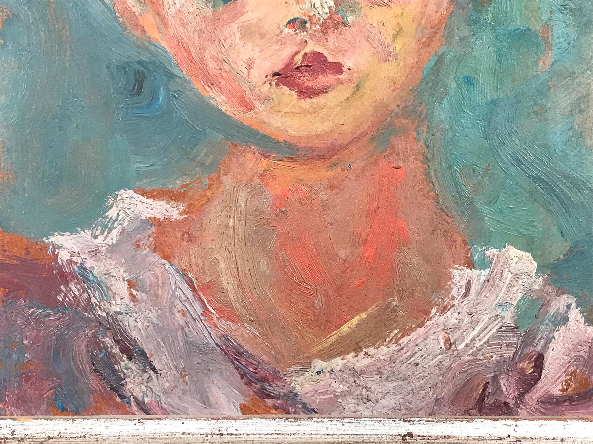 Portrait of a Young Girl, Impressionistic Oil Painting 4