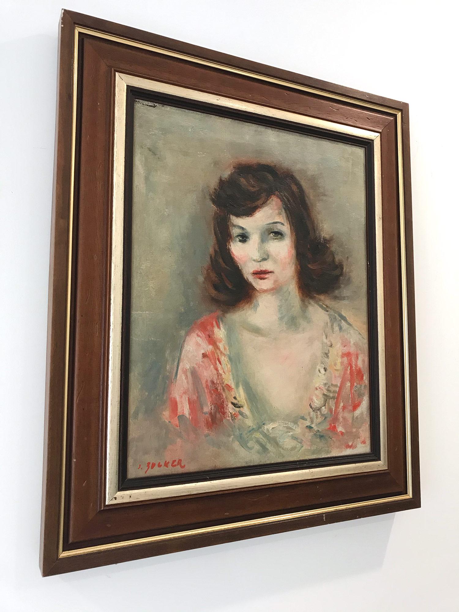 „Porträt einer jungen Dame“ Postimpressionismus Französisch Ölgemälde auf Leinwand im Angebot 6