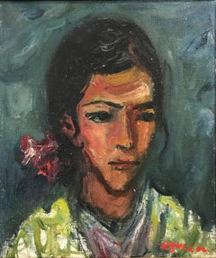 "Portrait of Spanish Dancer" Post-Impressionism French Oil Painting on Canvas