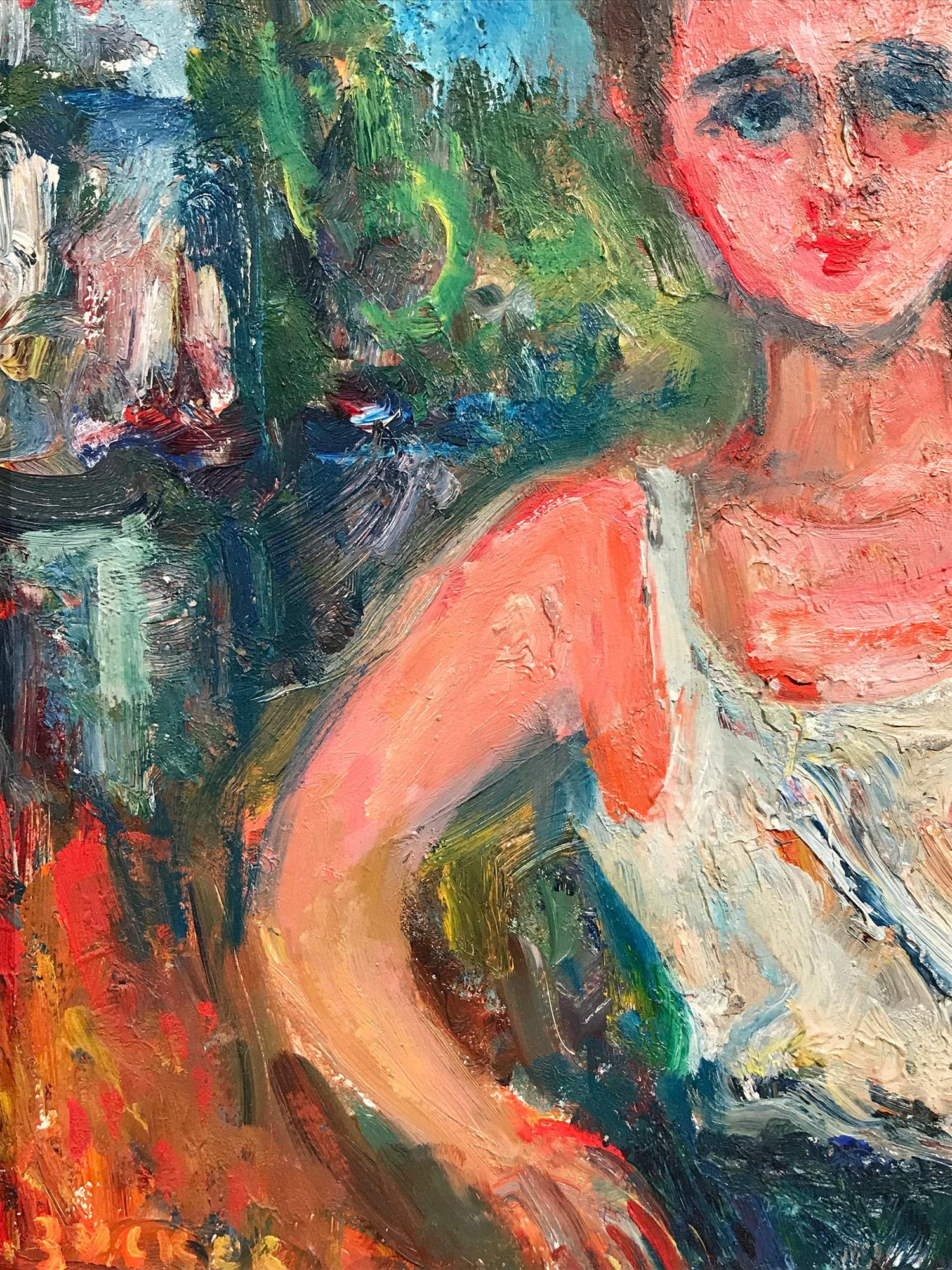 Un eccezionale dipinto a olio che raffigura il ritratto di un ragazzo yong con un paesaggio sullo sfondo. I colori vivaci e le pennellate veloci sono ciò che rende questo pezzo così attraente e desiderabile. Realizzato in modo altamente