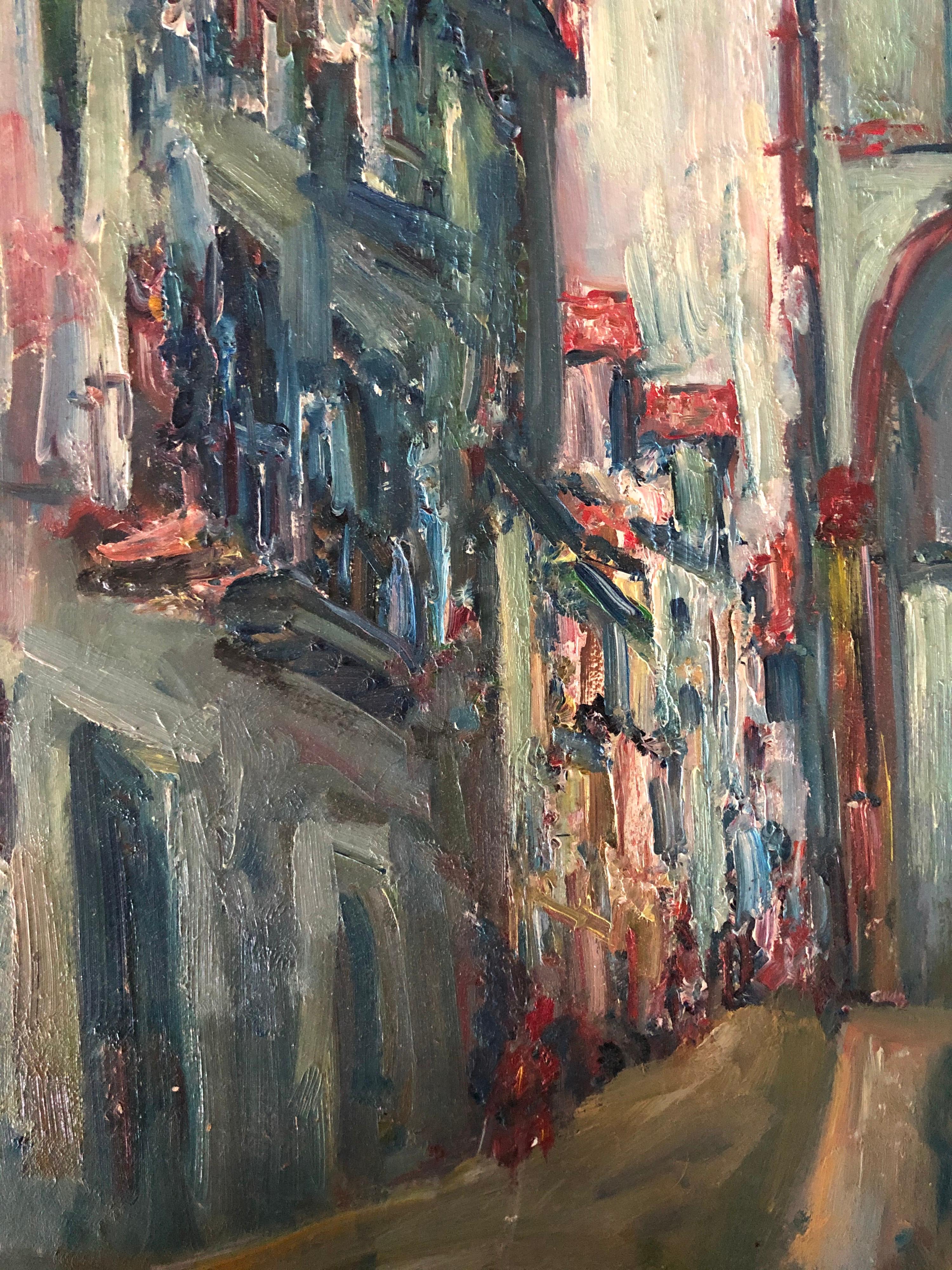 paisaje callejero - Painting de Jacques Zucker