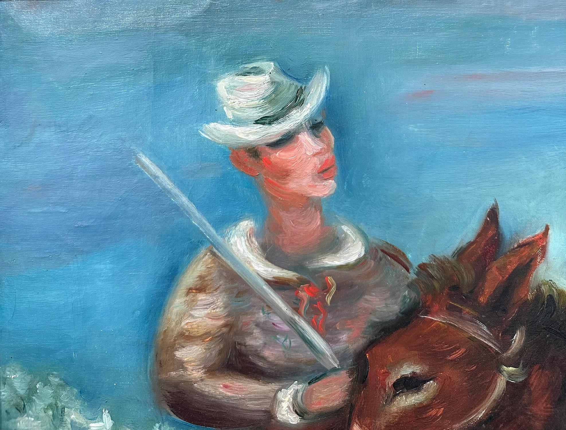 « La famille Sainte », peinture à l'huile sur toile post-impressionniste Pastorale et personnages en vente 7