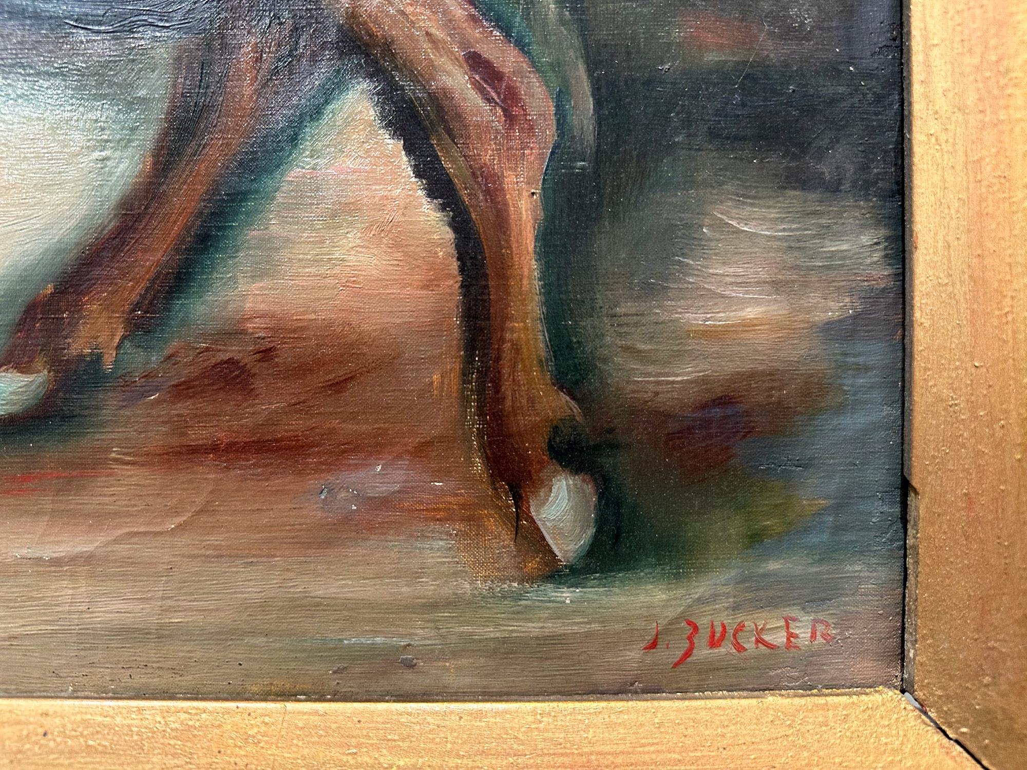 « La famille Sainte », peinture à l'huile sur toile post-impressionniste Pastorale et personnages en vente 7