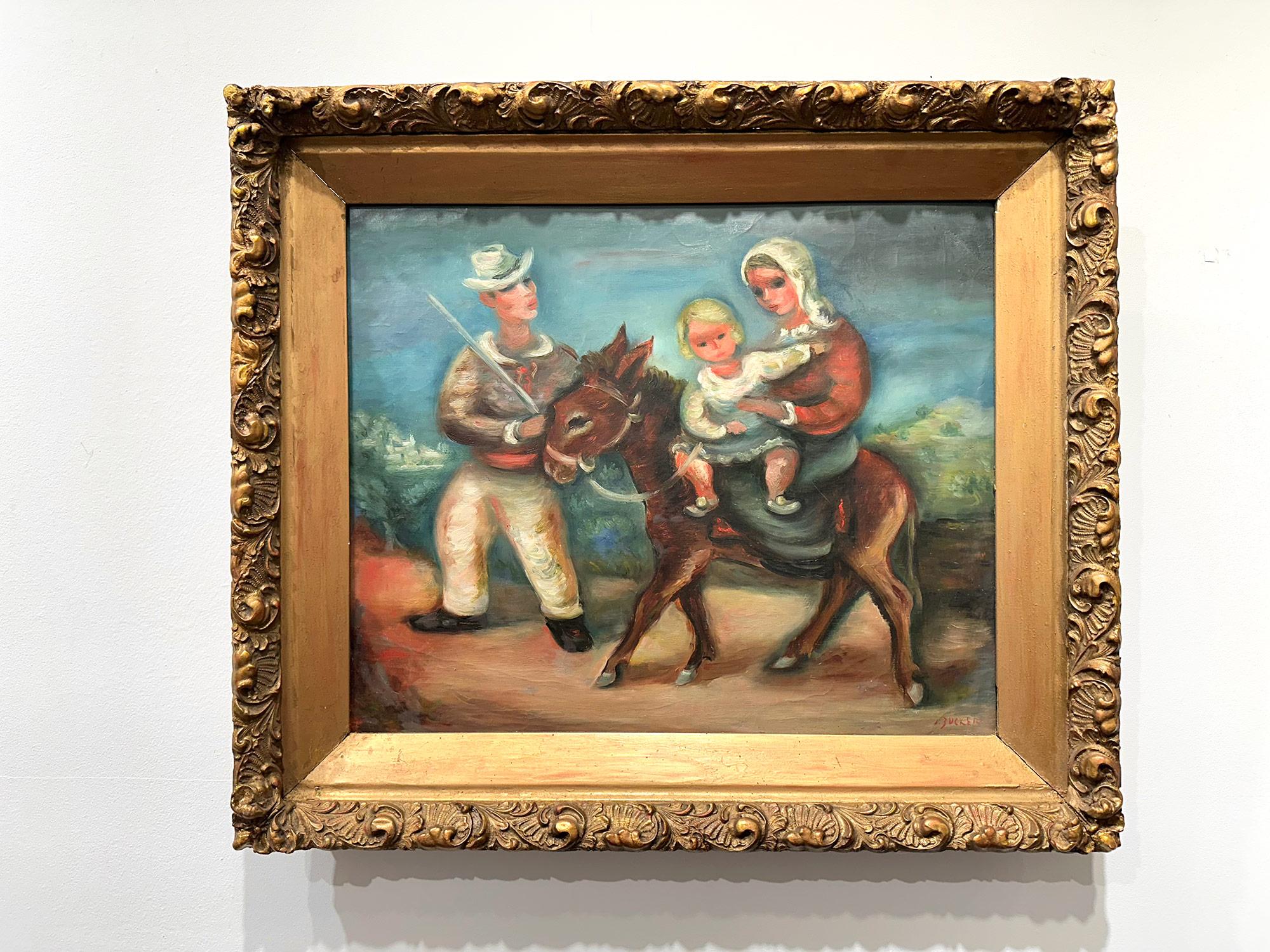 « La famille Sainte », peinture à l'huile sur toile post-impressionniste Pastorale et personnages en vente 13