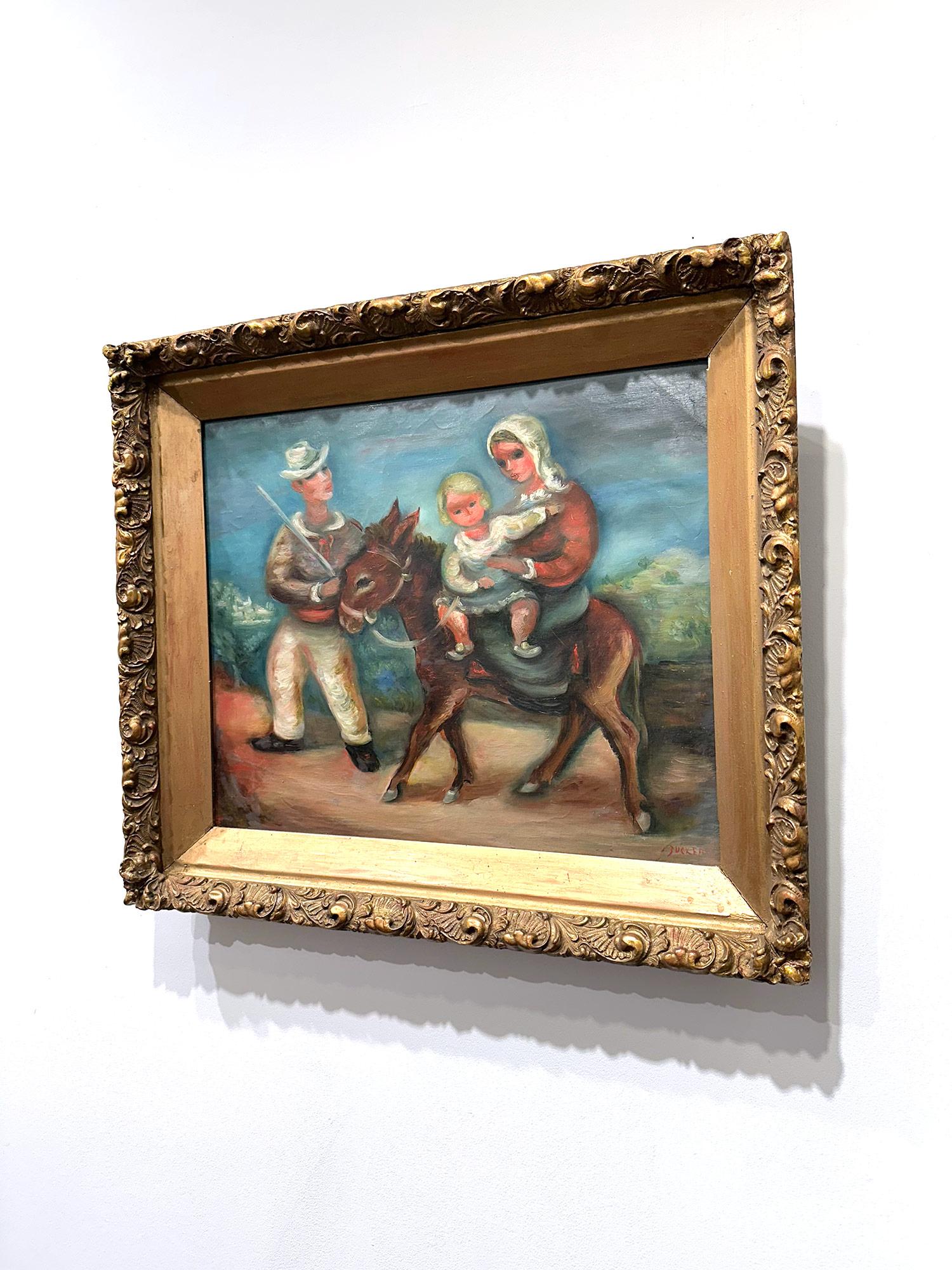 « La famille Sainte », peinture à l'huile sur toile post-impressionniste Pastorale et personnages en vente 15