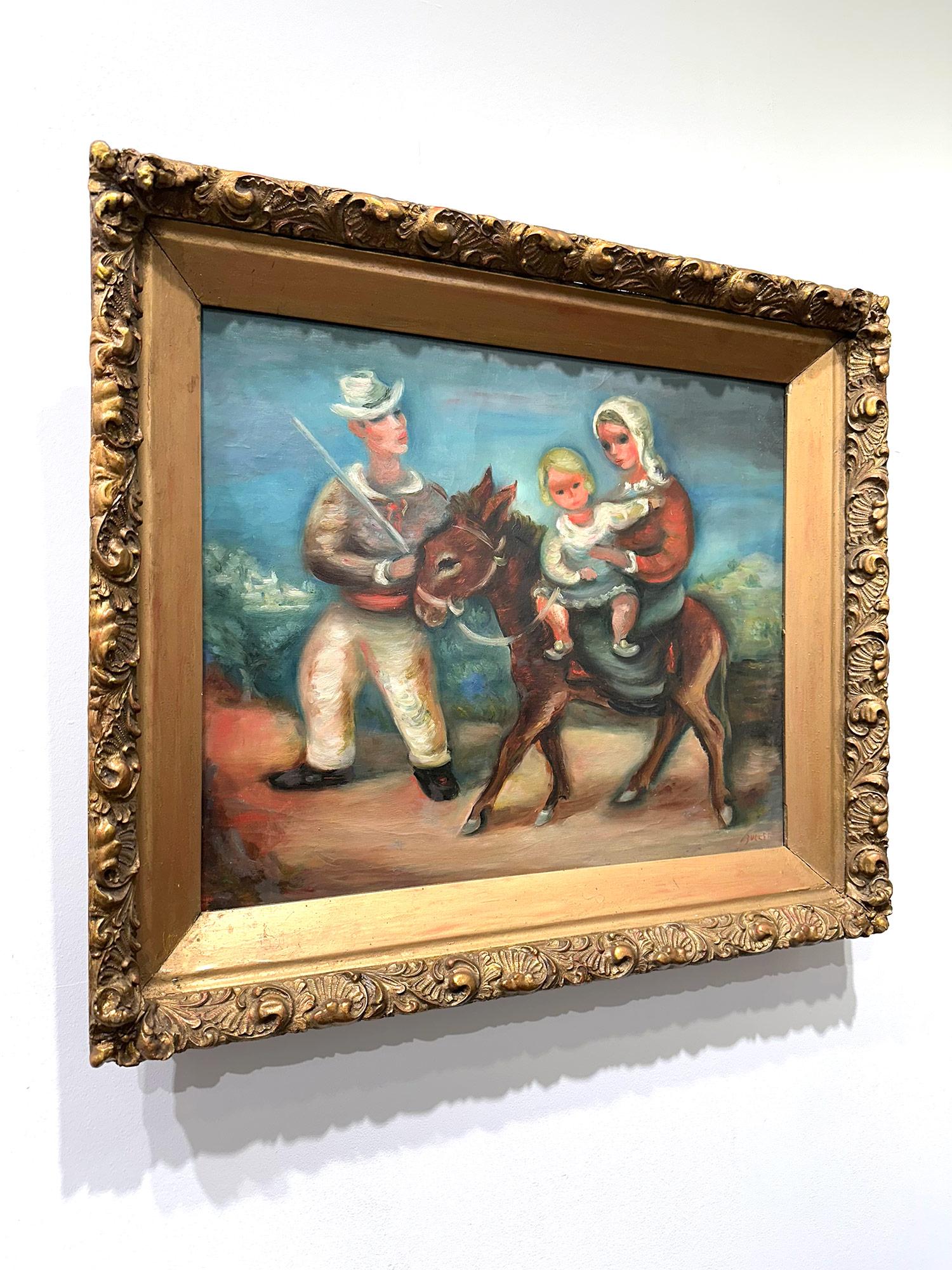 « La famille Sainte », peinture à l'huile sur toile post-impressionniste Pastorale et personnages en vente 15