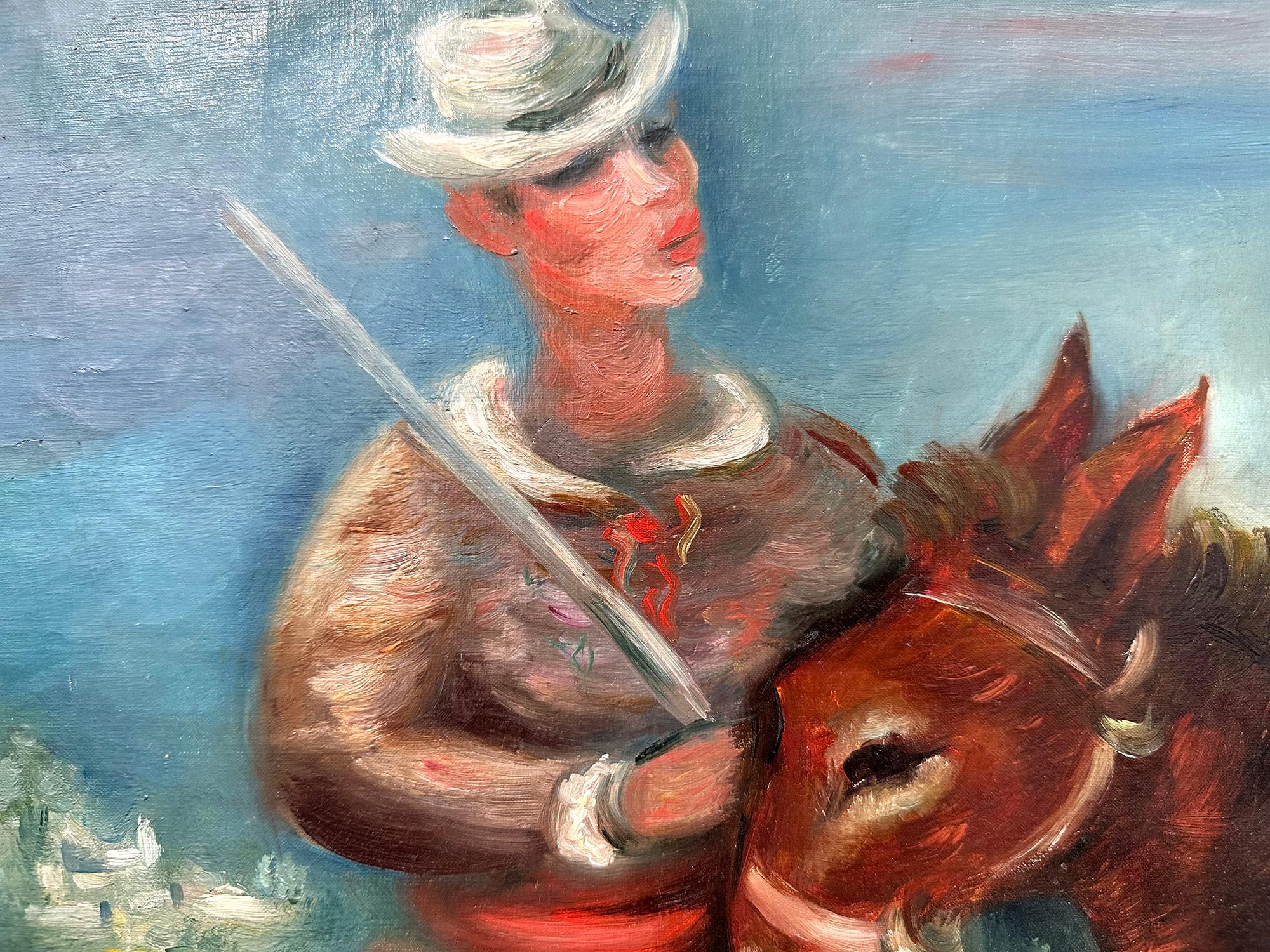 « La famille Sainte », peinture à l'huile sur toile post-impressionniste Pastorale et personnages en vente 1