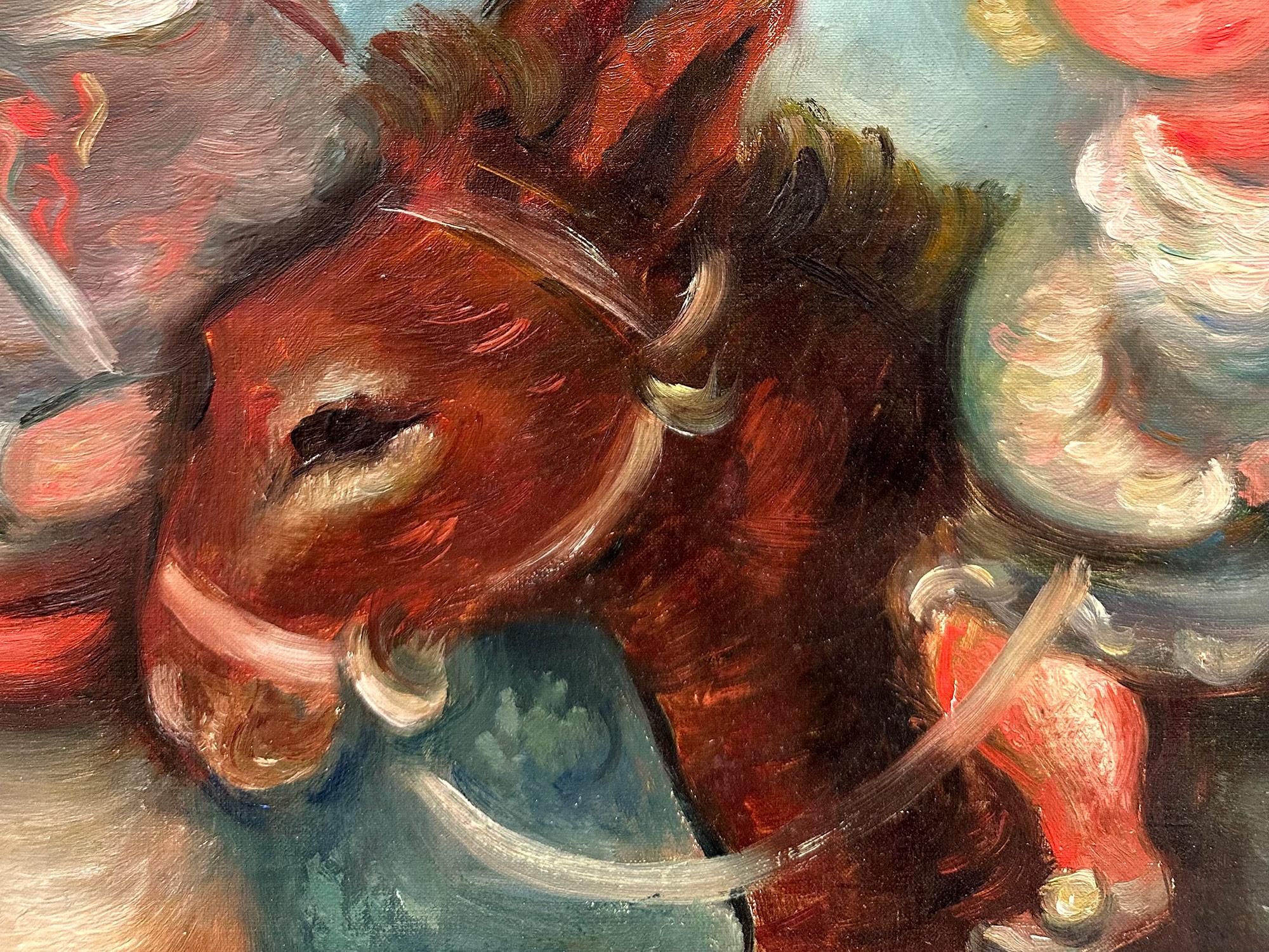 « La famille Sainte », peinture à l'huile sur toile post-impressionniste Pastorale et personnages en vente 3