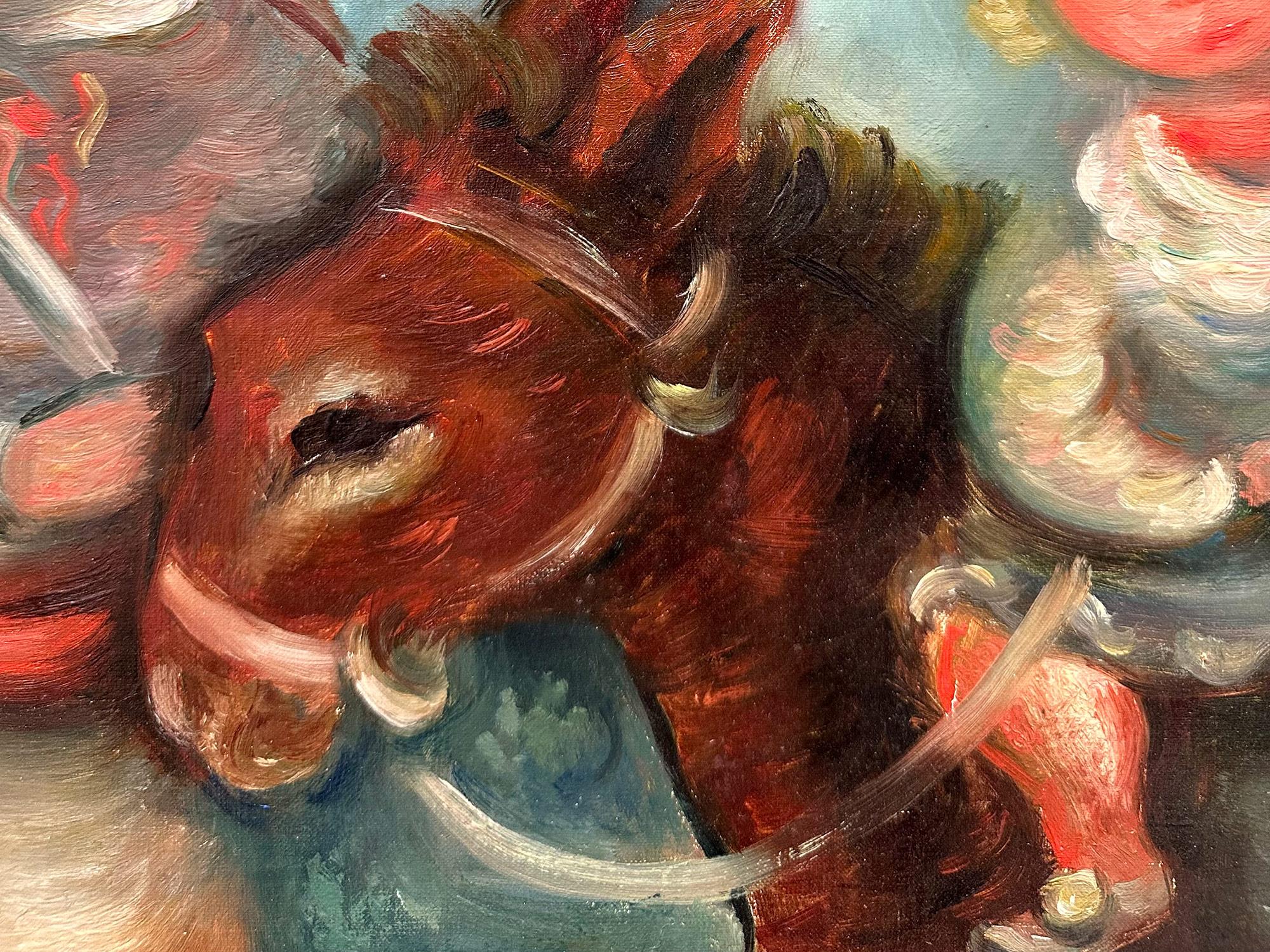 « La famille Sainte », peinture à l'huile sur toile post-impressionniste Pastorale et personnages en vente 2