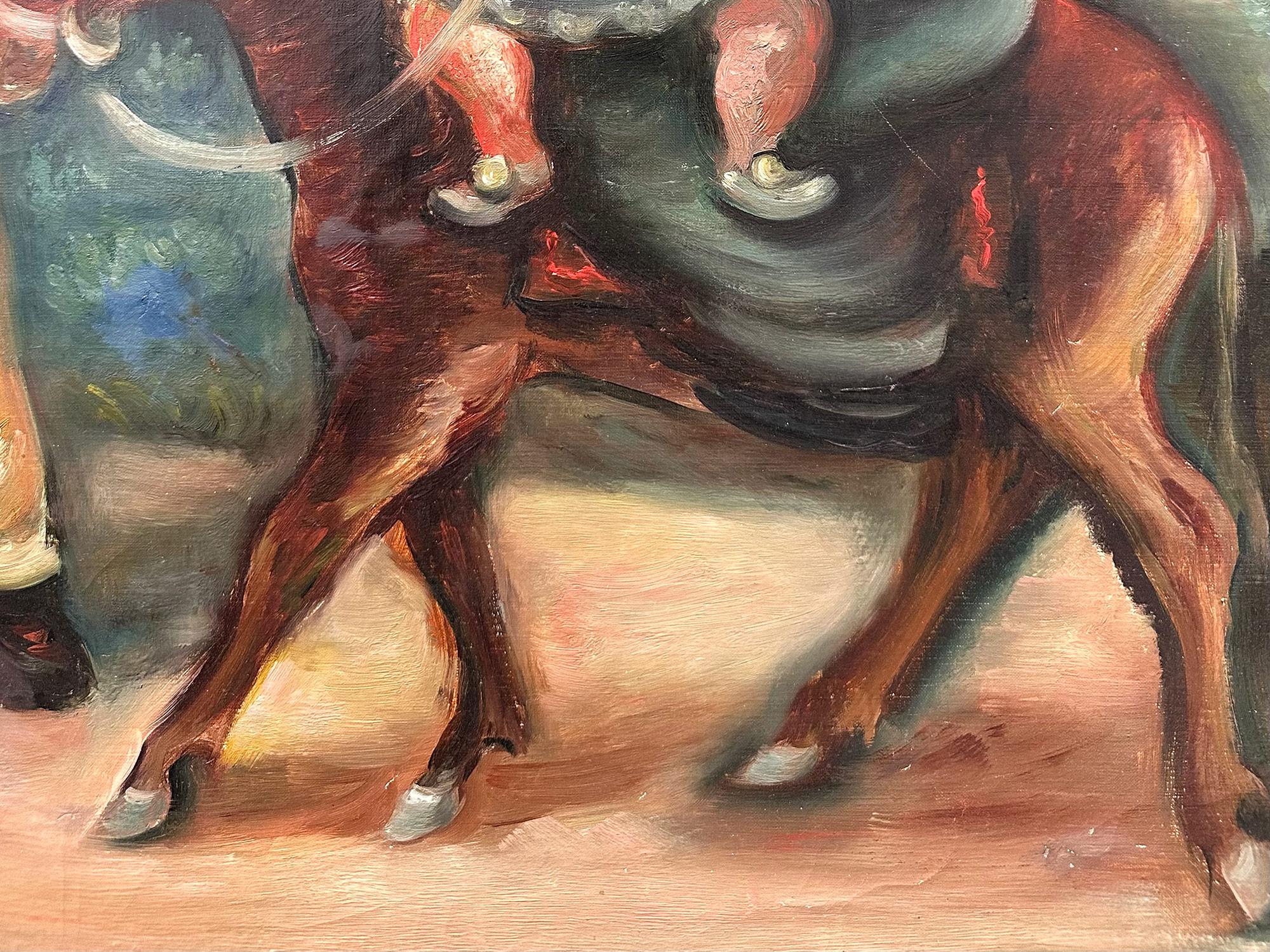 « La famille Sainte », peinture à l'huile sur toile post-impressionniste Pastorale et personnages en vente 3