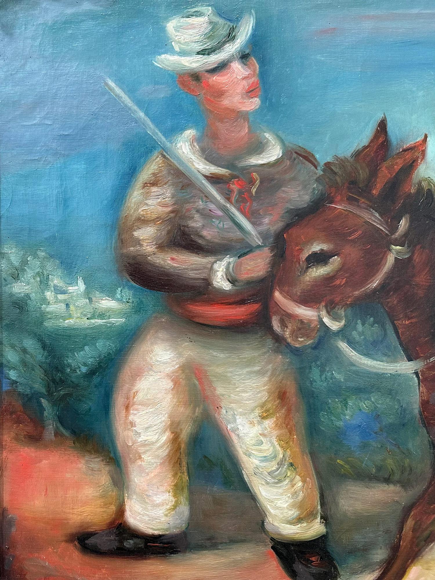 « La famille Sainte », peinture à l'huile sur toile post-impressionniste Pastorale et personnages en vente 5