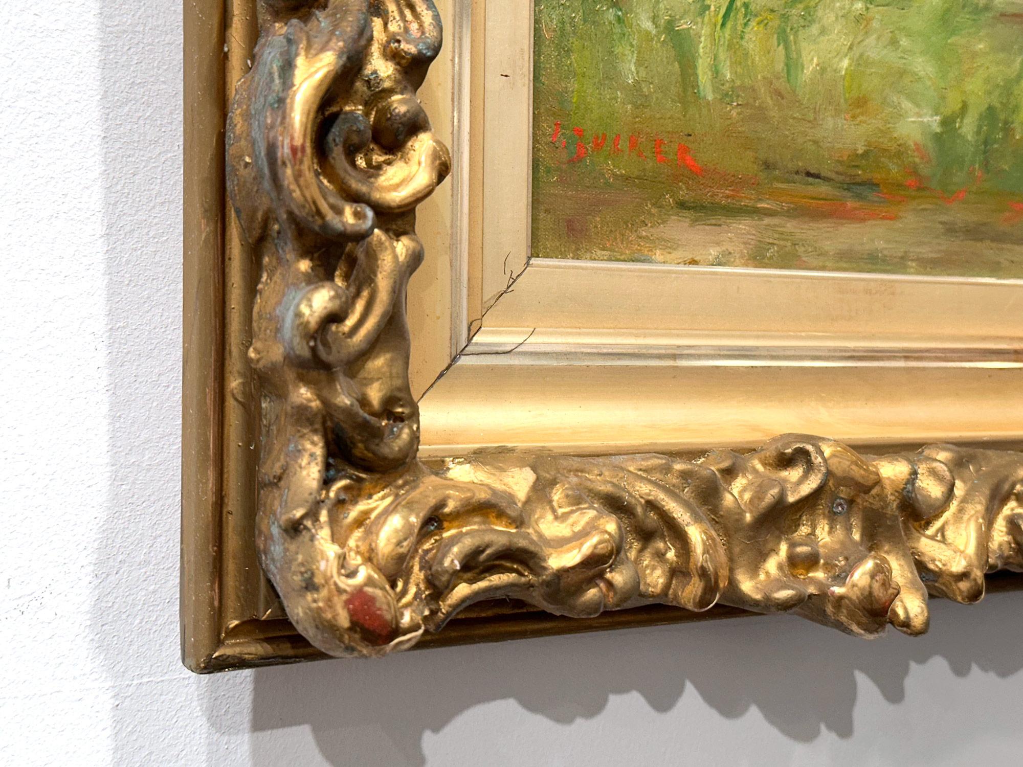 Peinture à l'huile sur toile encadrée 