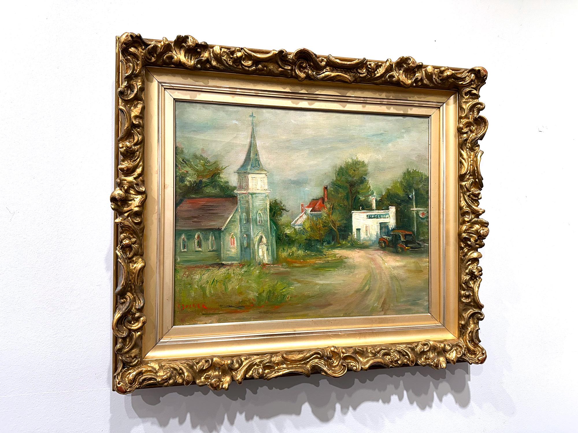Peinture à l'huile sur toile encadrée 