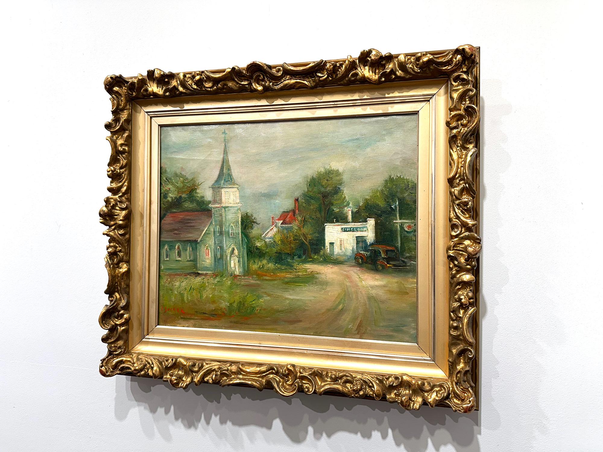 Peinture à l'huile sur toile encadrée 