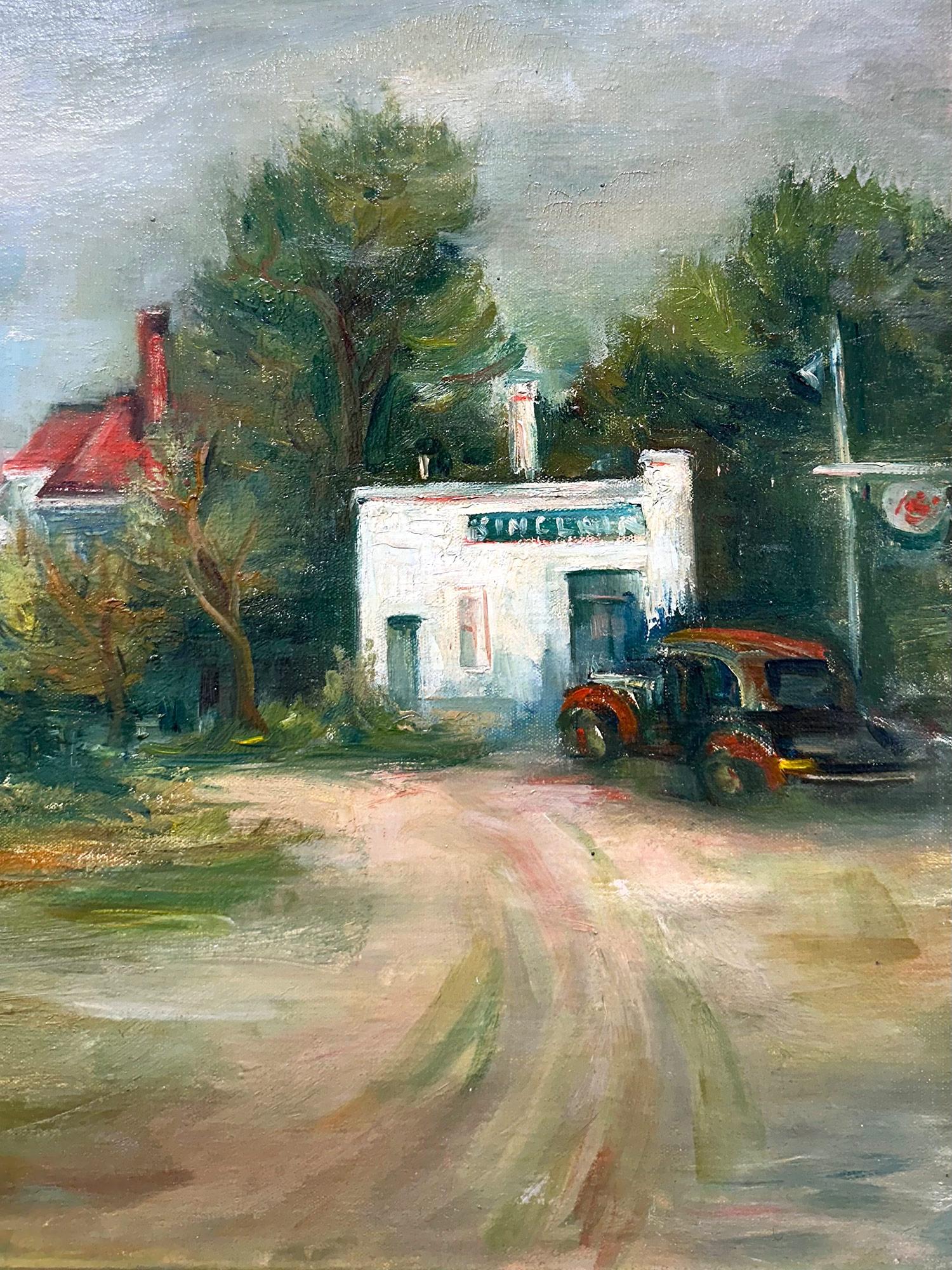 Peinture à l'huile sur toile encadrée 