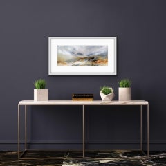 Jacqui Bassett, Sweeping Peach Skies, peinture de paysage originale