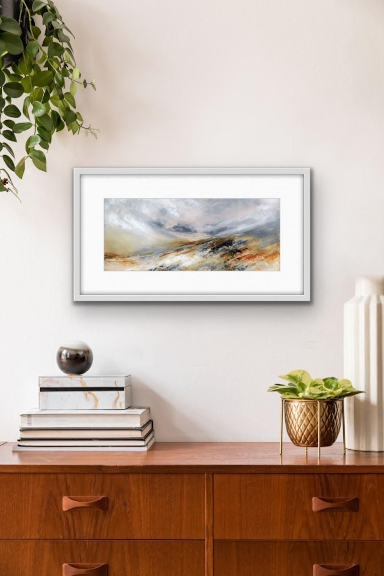 Jacqui Bassett, Cieli di pesca, dipinto originale di paesaggio in vendita 3