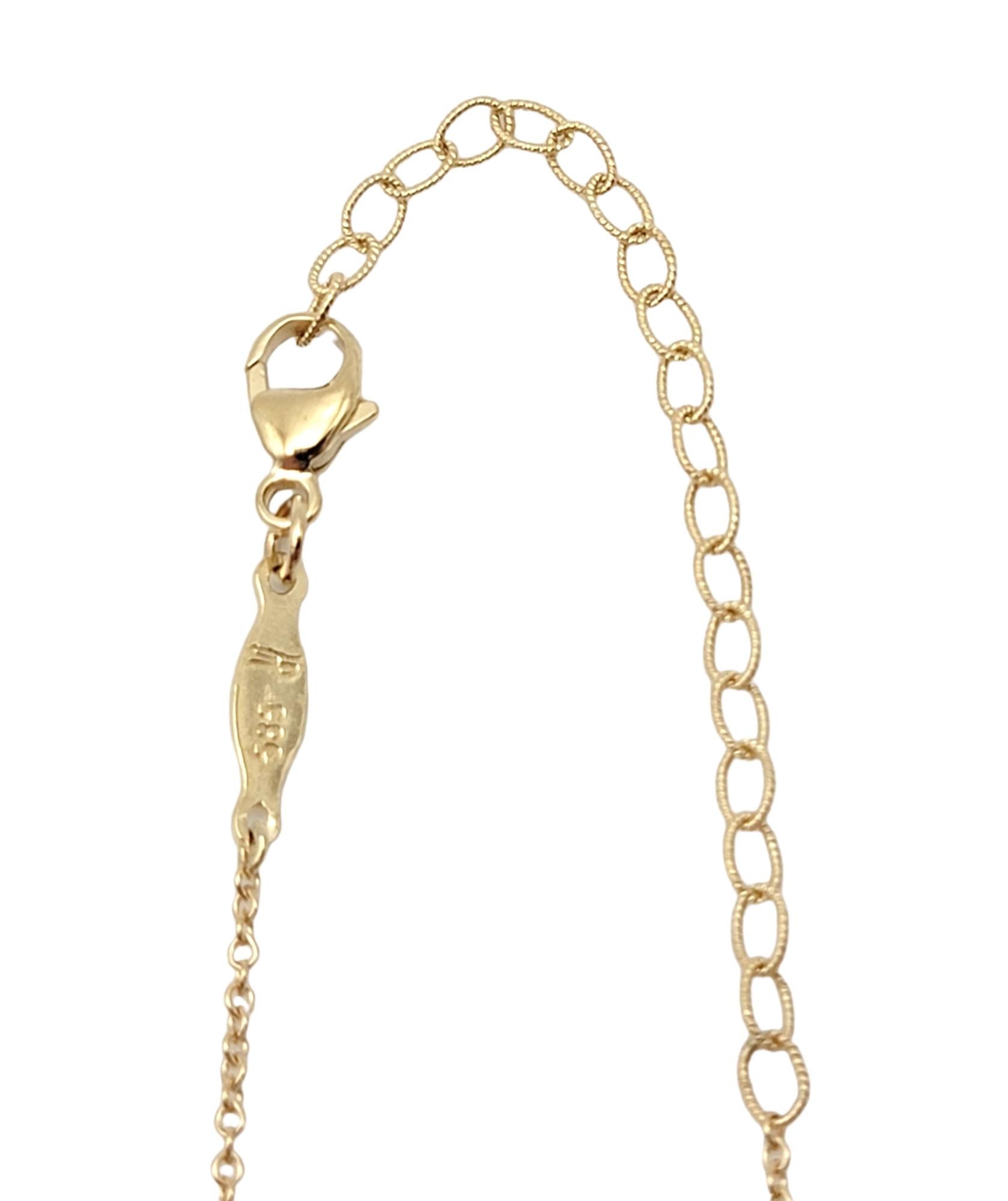 Contemporary Jacquie Aiche 3 Birds Pave Diamond Station Necklace in 14 Karat Yellow Gold