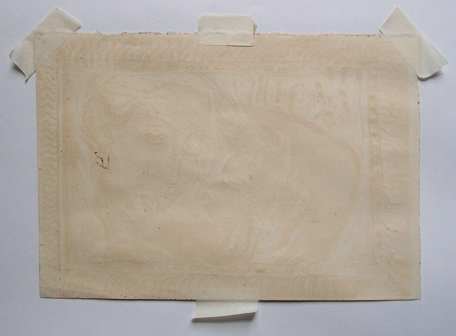 Jacquie Jacobs, « Self Portrait » (autoportrait), dessin à l'huile en forme de bâton gratté, Canada, vers 1977 en vente 2