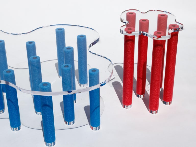 Jacuzzi Contemporary Side Table in Acrylic and Foam For Sale at 1stDibs