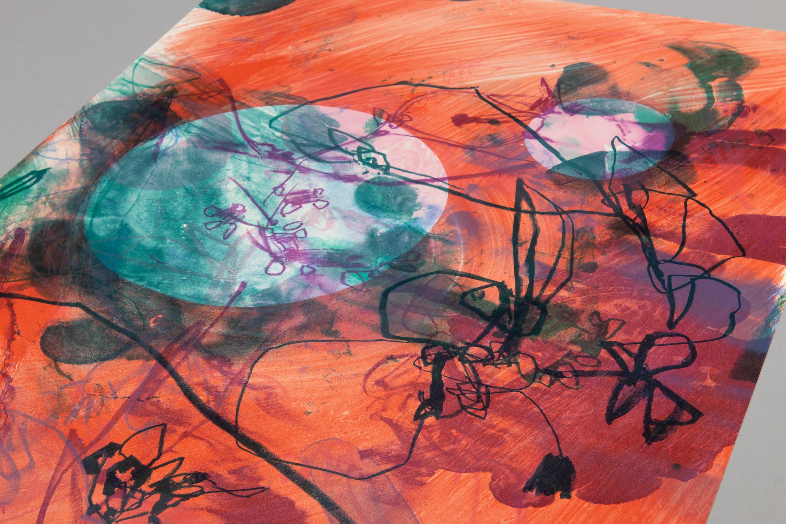 Jadé Fadojutimi, A Season’s Echo - Signed Print, British Art, Abstract Art For Sale 1