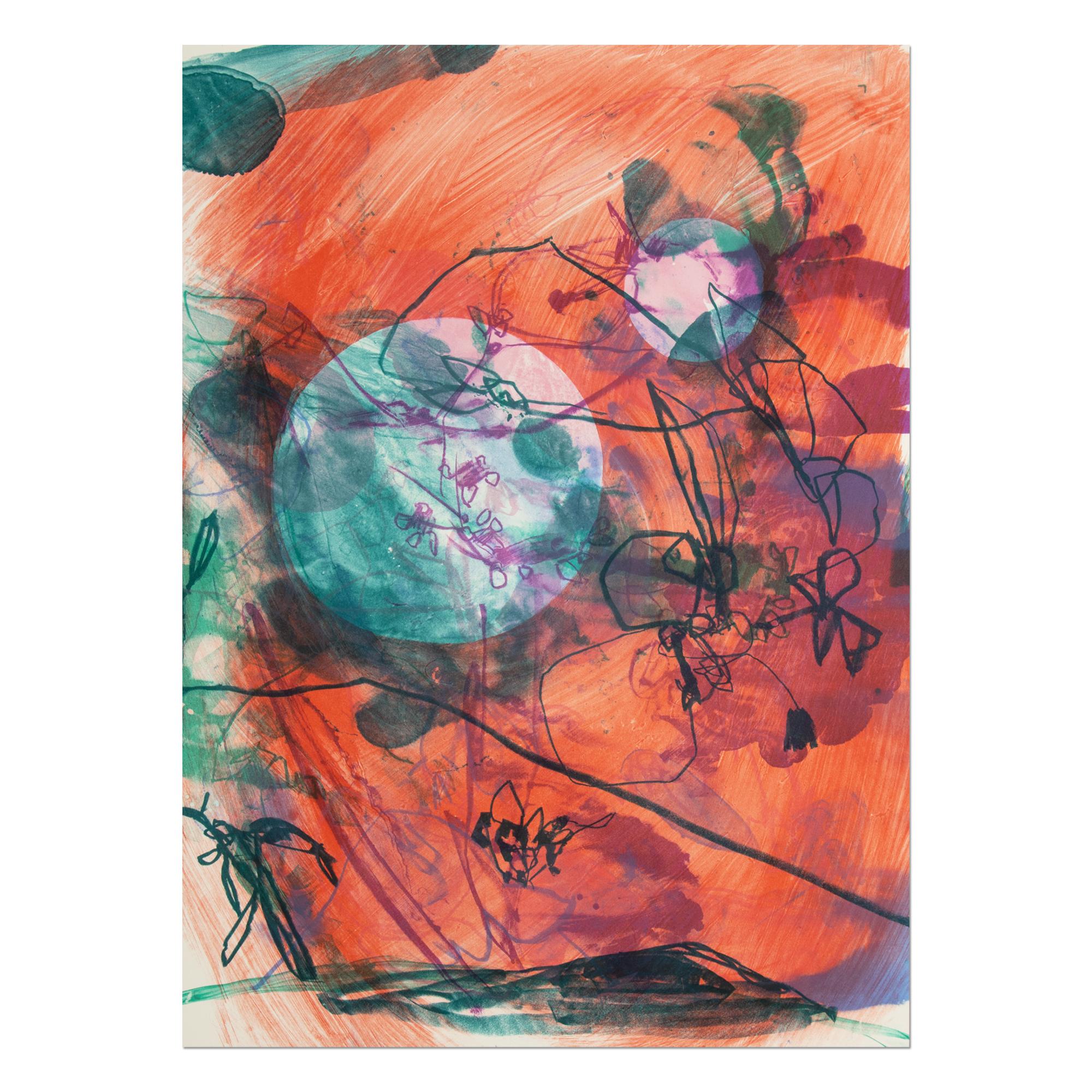 Jadé Fadojutimi (British, b. 1993)
A Season’s Echo, 2022
Medium: Lithograph on paper
Dimensions: 65.7 × 48.1 cm (25 9/10 × 18 9/10 in)
Edition of 50 + 7AP: Hand-signed and numbered
Condition: Mint