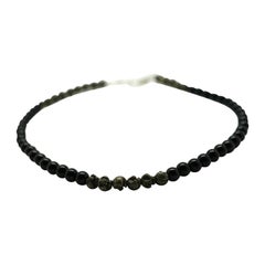 Jada Jo Escort the Soul Pyrite Skull Necklace