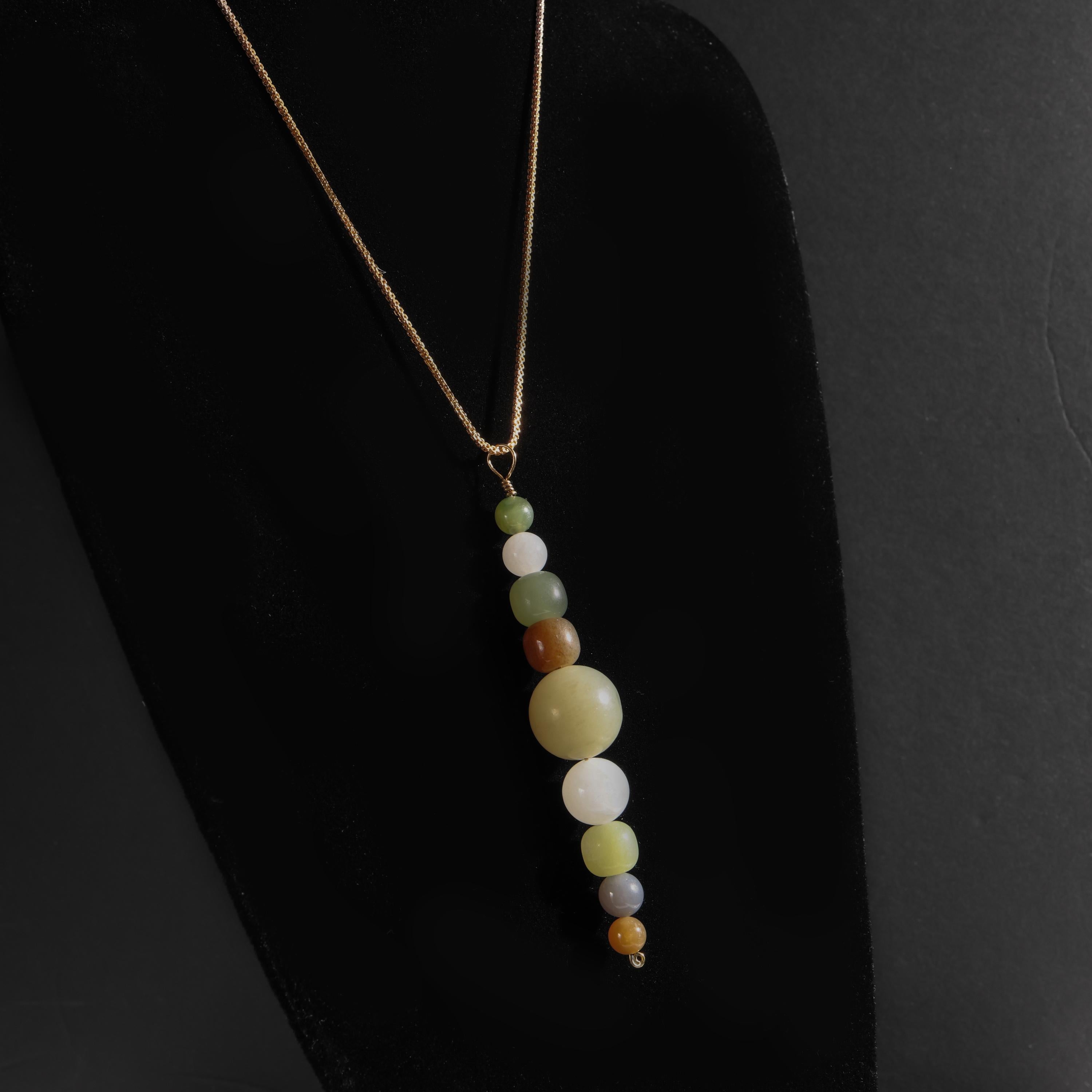 Jade & 22k Gold Pendant Certified Untreated In New Condition For Sale In Southbury, CT