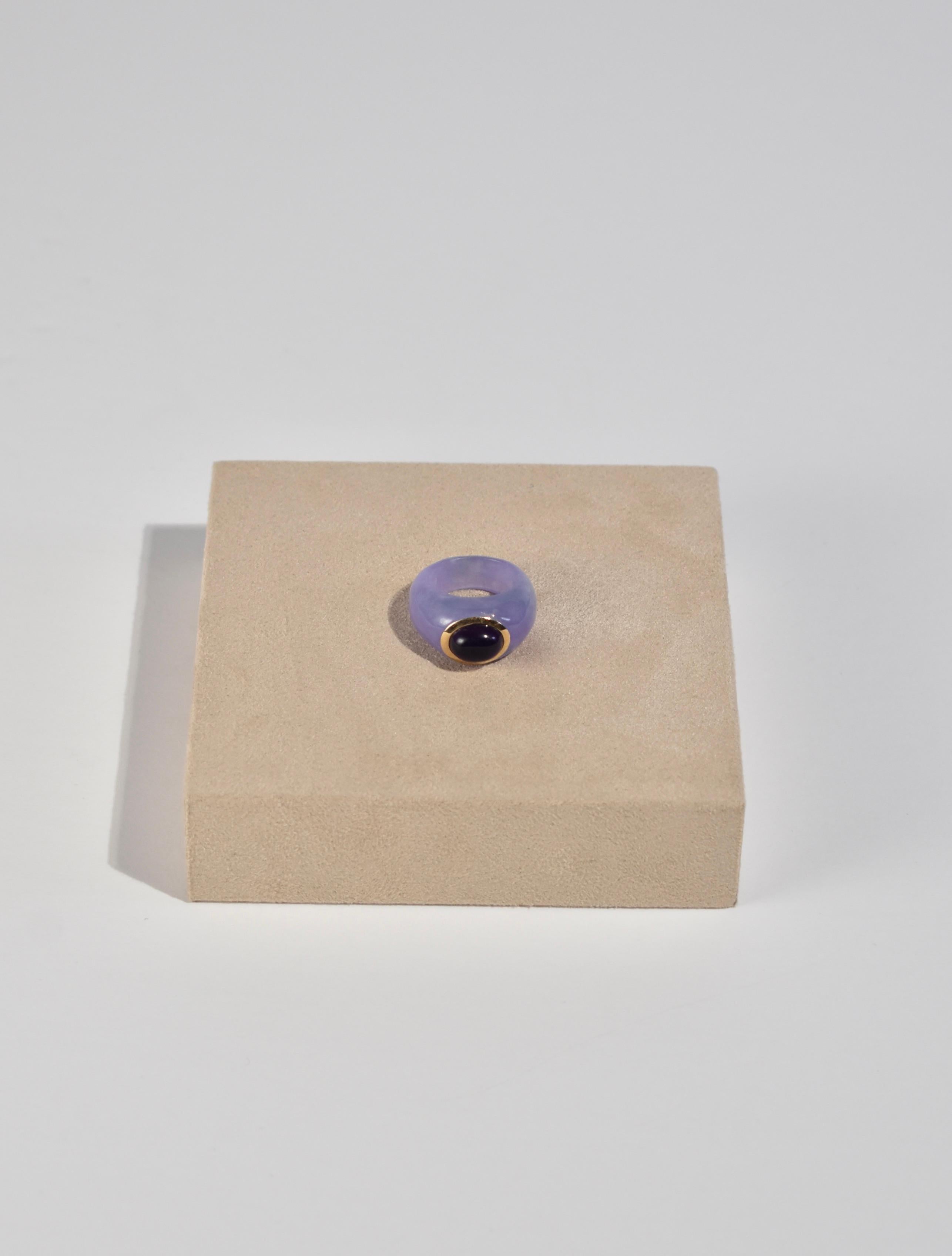 Jade Amethyst Ring In Excellent Condition In Richmond, VA