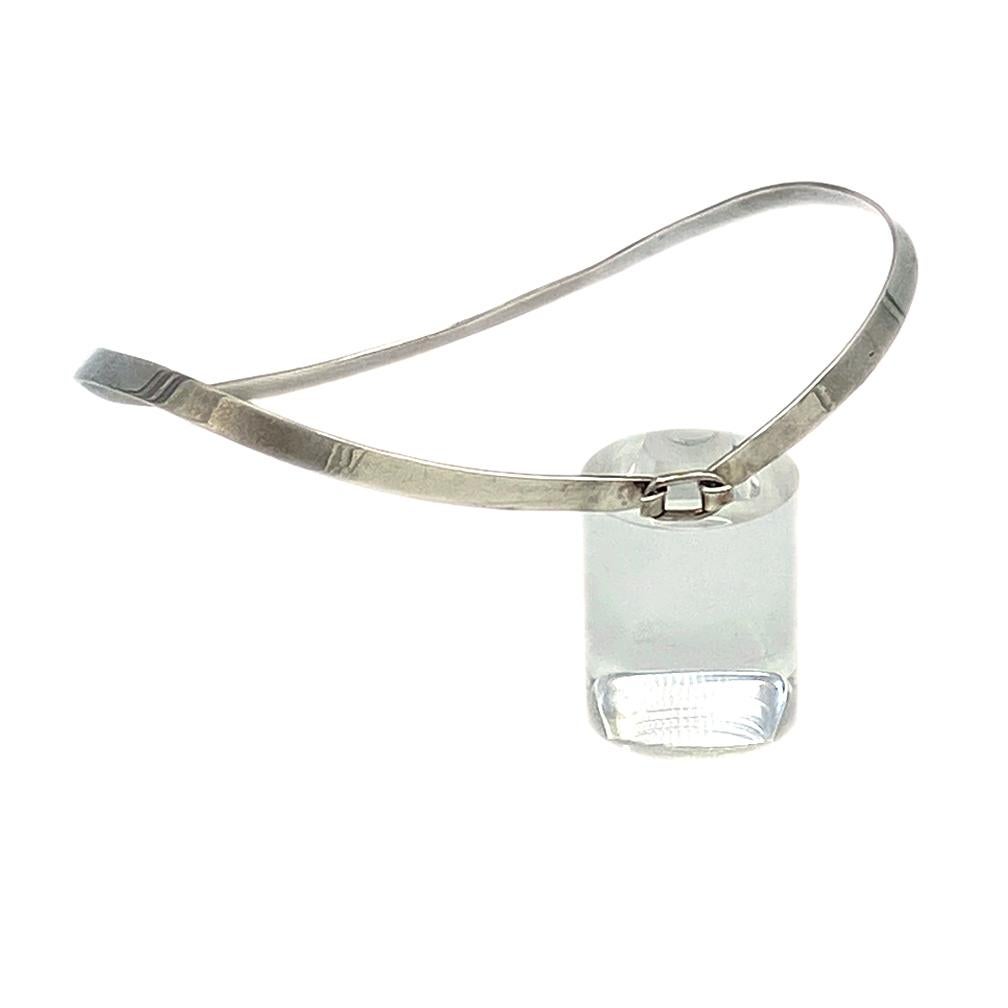 Jade and Amethyst Gemstone Pendant with Sterling Silver Collar Necklace 2