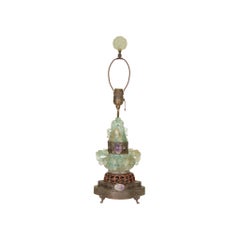 Jade and Amethyst Lamp