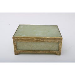 Jade and Brass Box and Match Box
