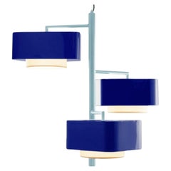 Lampe à suspension Carousel I en jade et cobalt de Dooq