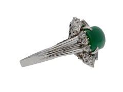 Jade and diamond ring, circa 1950.