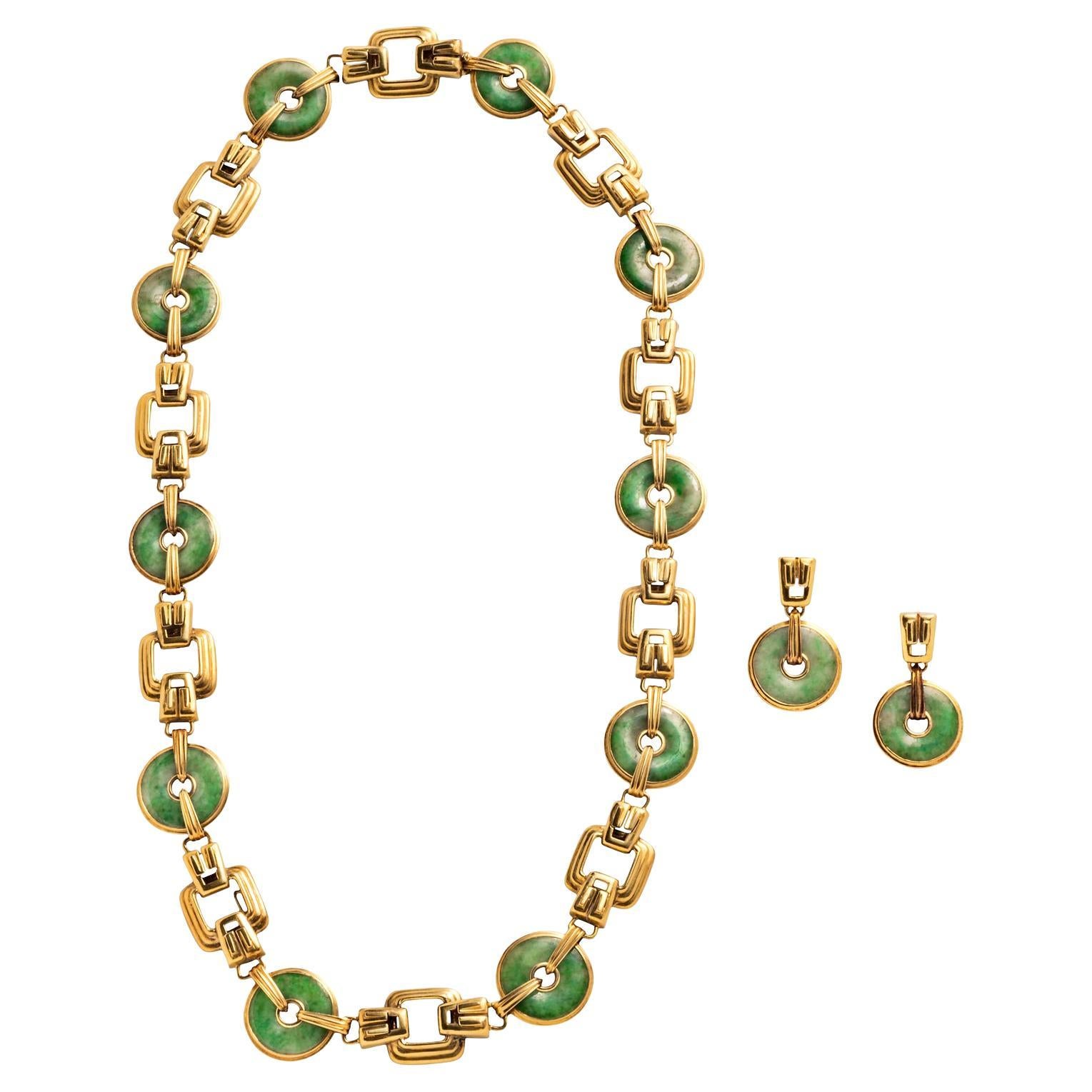 Roger Scemama 1950s Vintage Necklace and Earrings Set at 1stDibs