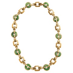 Collana di giada e oro
