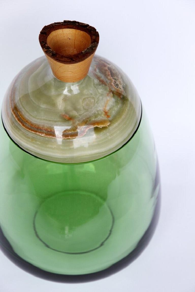 Tedesco Vaso impilabile Terra in giada e onice, Pia Wüstenberg in vendita
