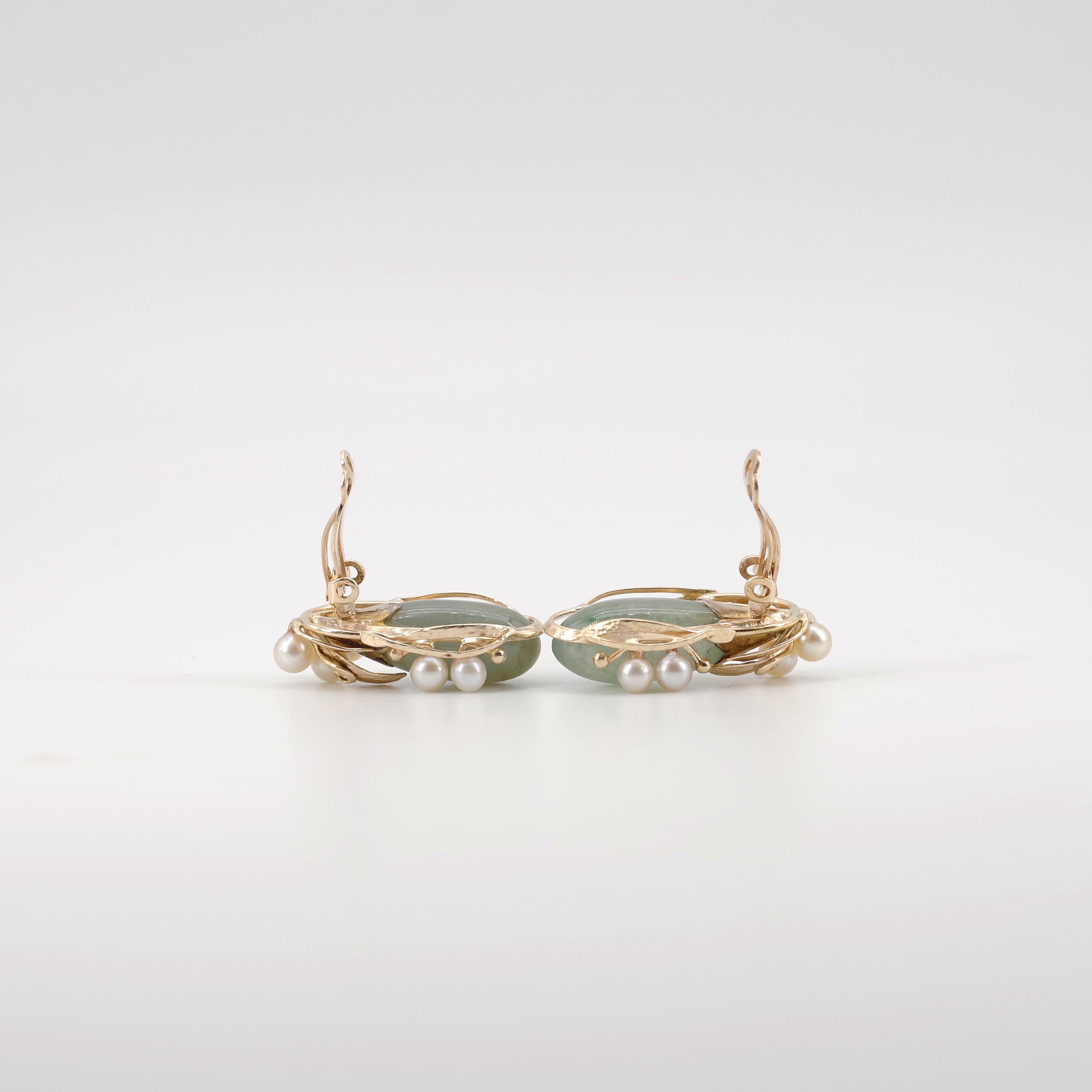Jade and Pearl Earrings from Ming's Hawaii 1
