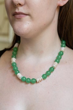 Jade and pearl necklace