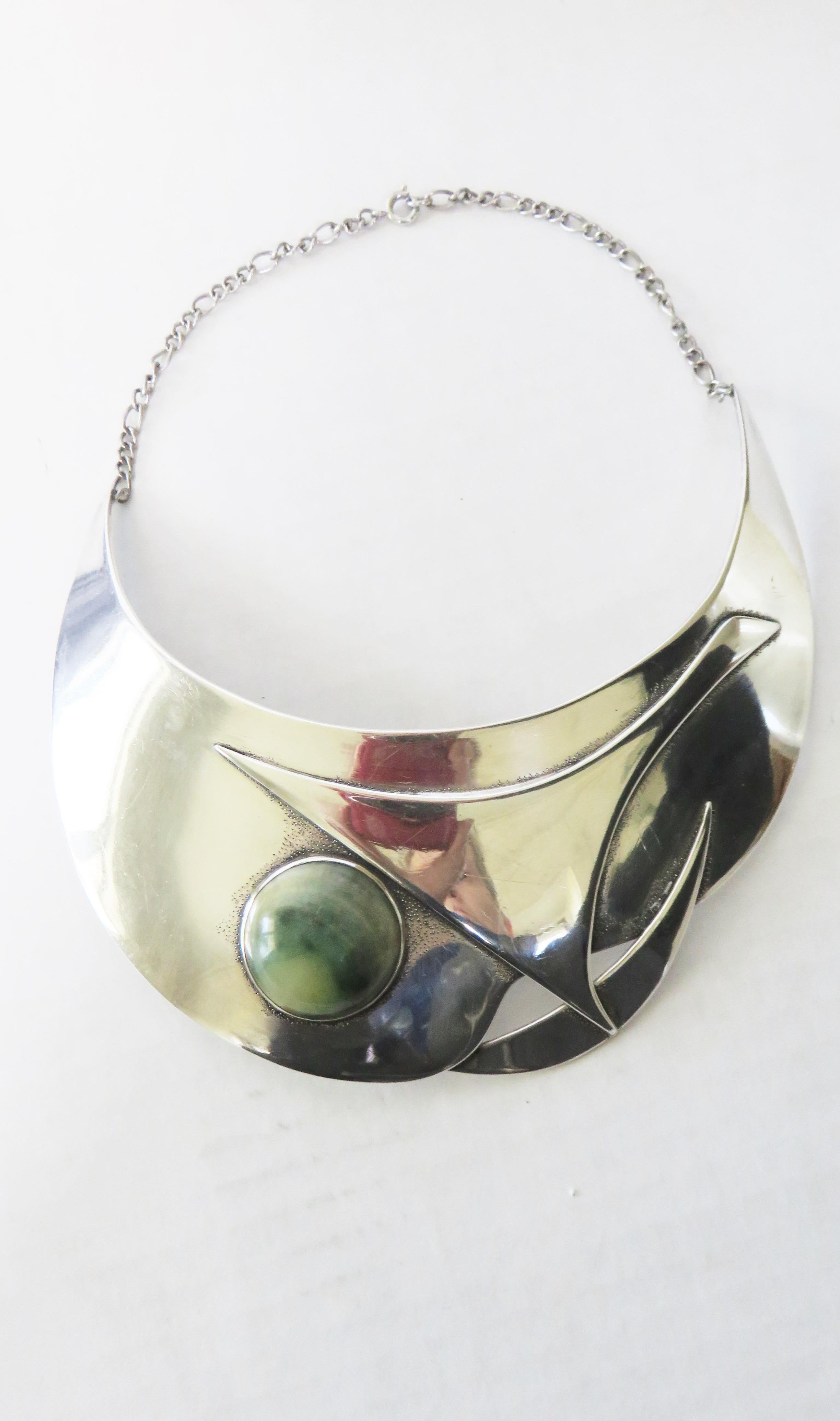 Girocollo in giada e argento sterling in vendita 5