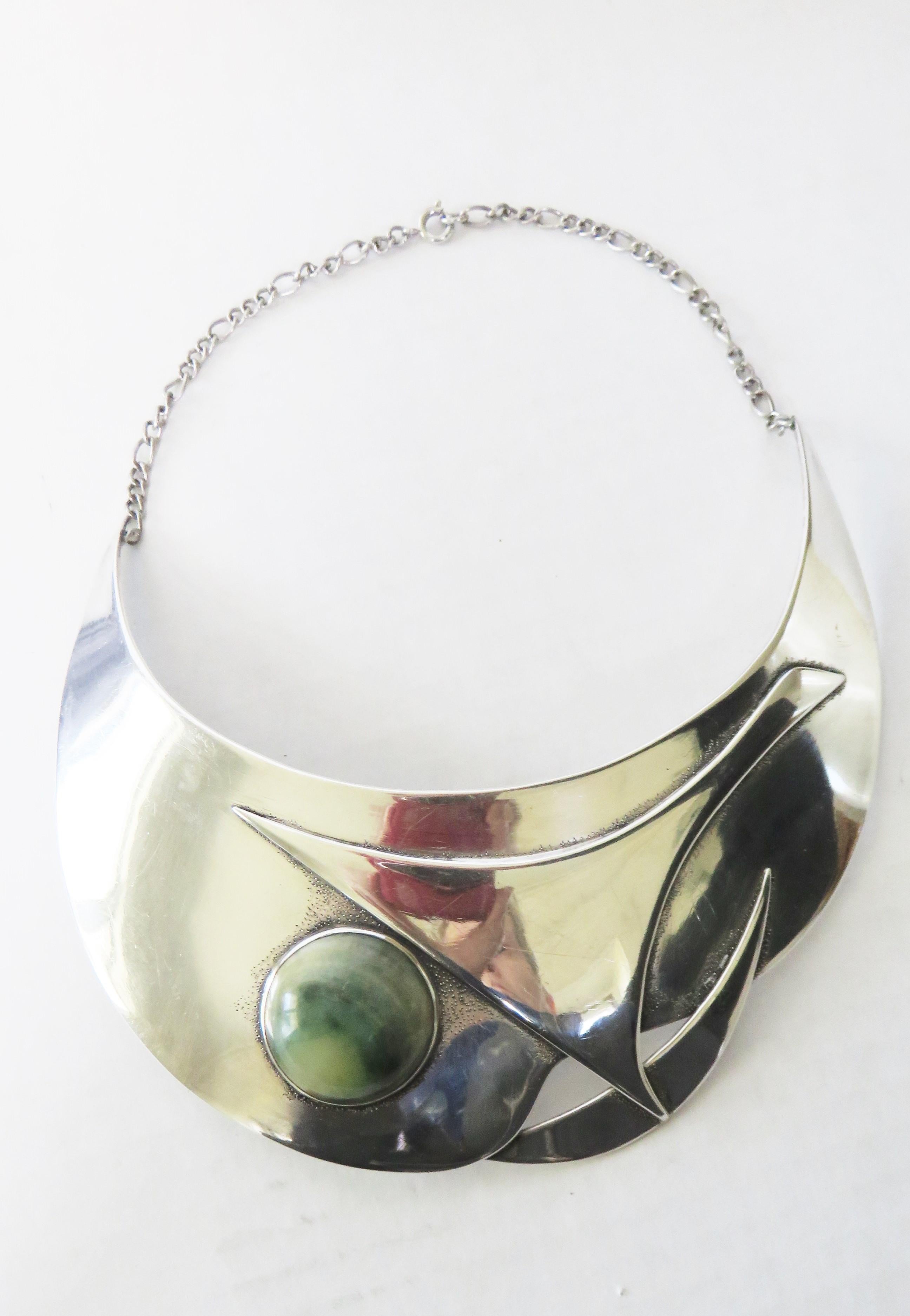 Girocollo in giada e argento sterling in vendita 6
