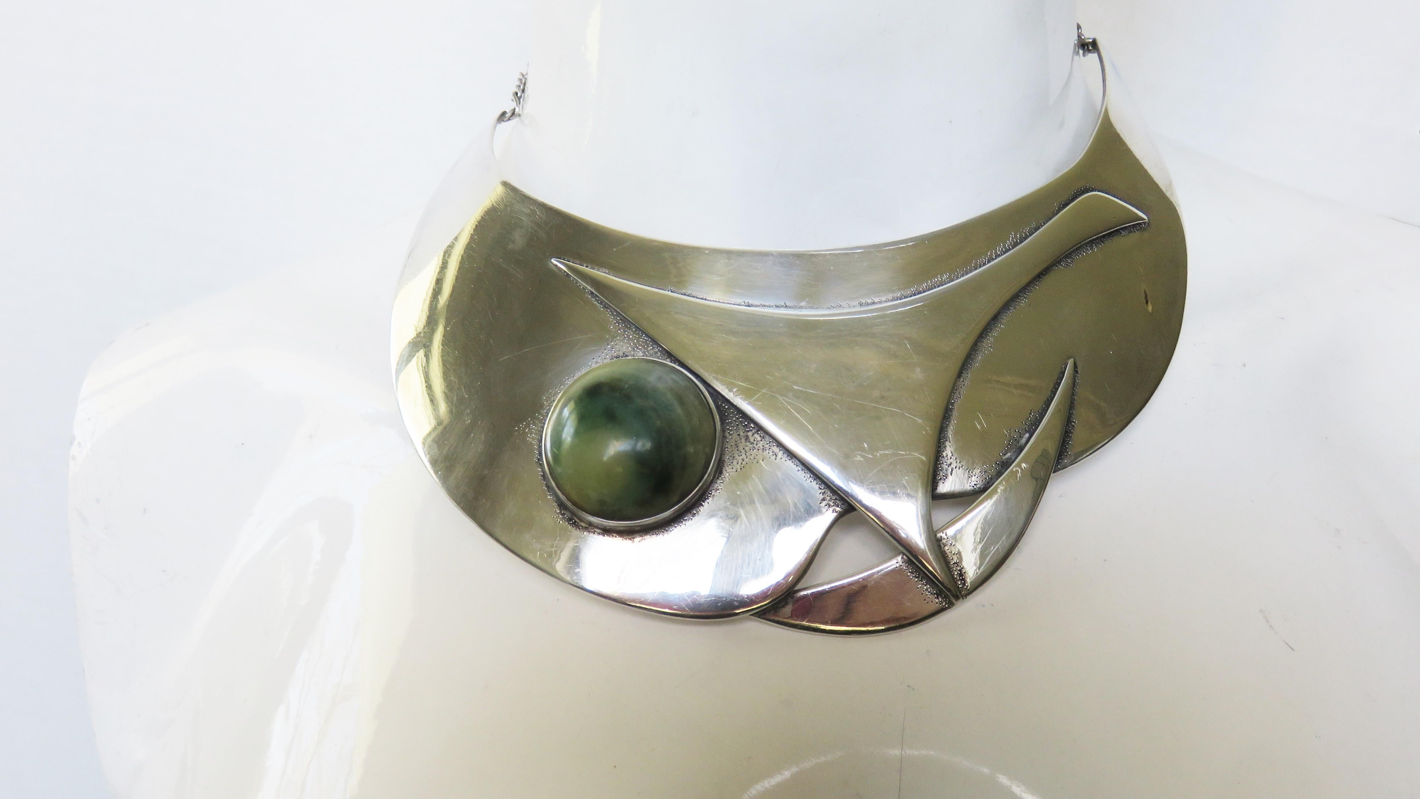 Girocollo in giada e argento sterling in vendita 8