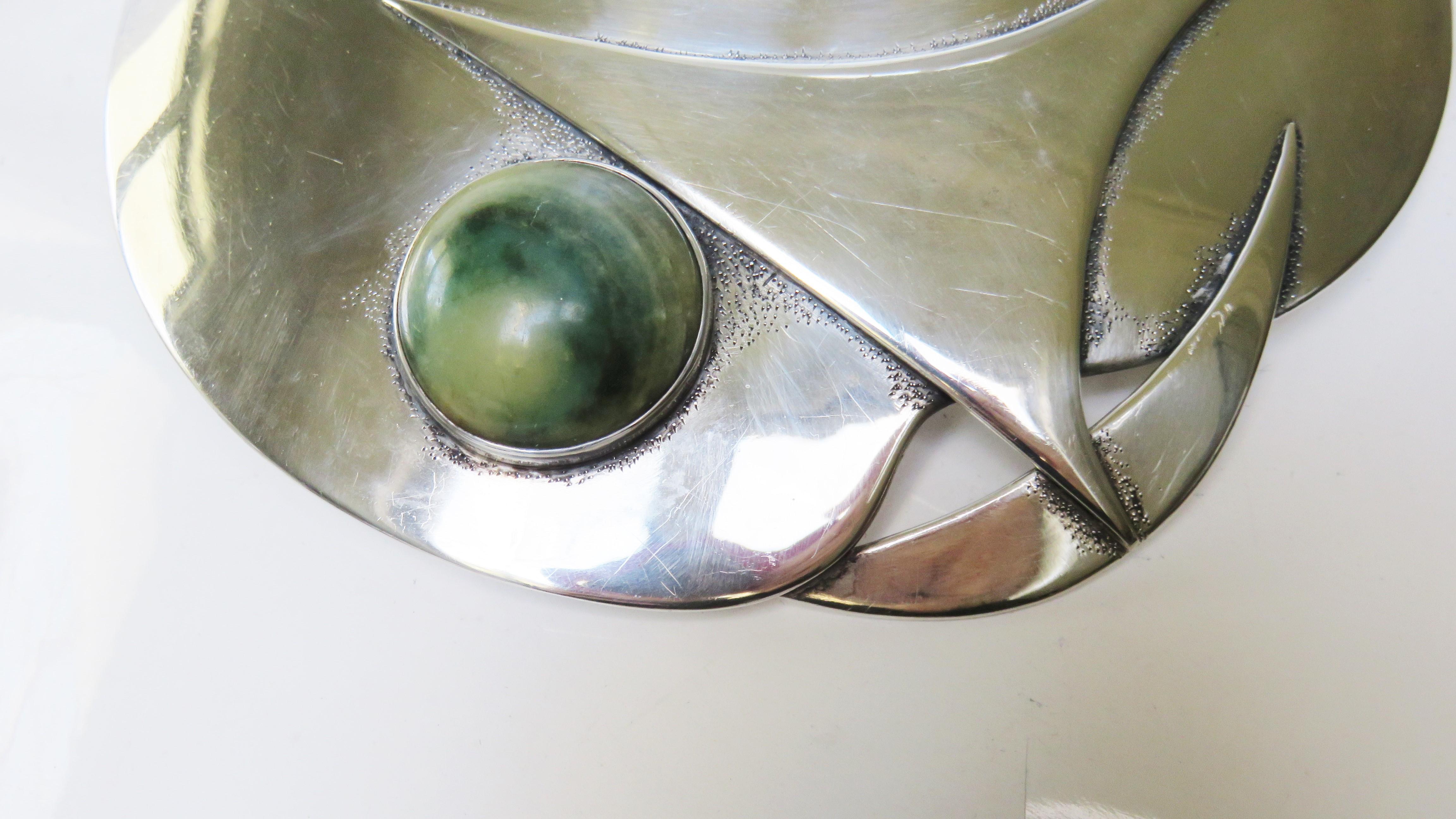 Girocollo in giada e argento sterling in vendita 3