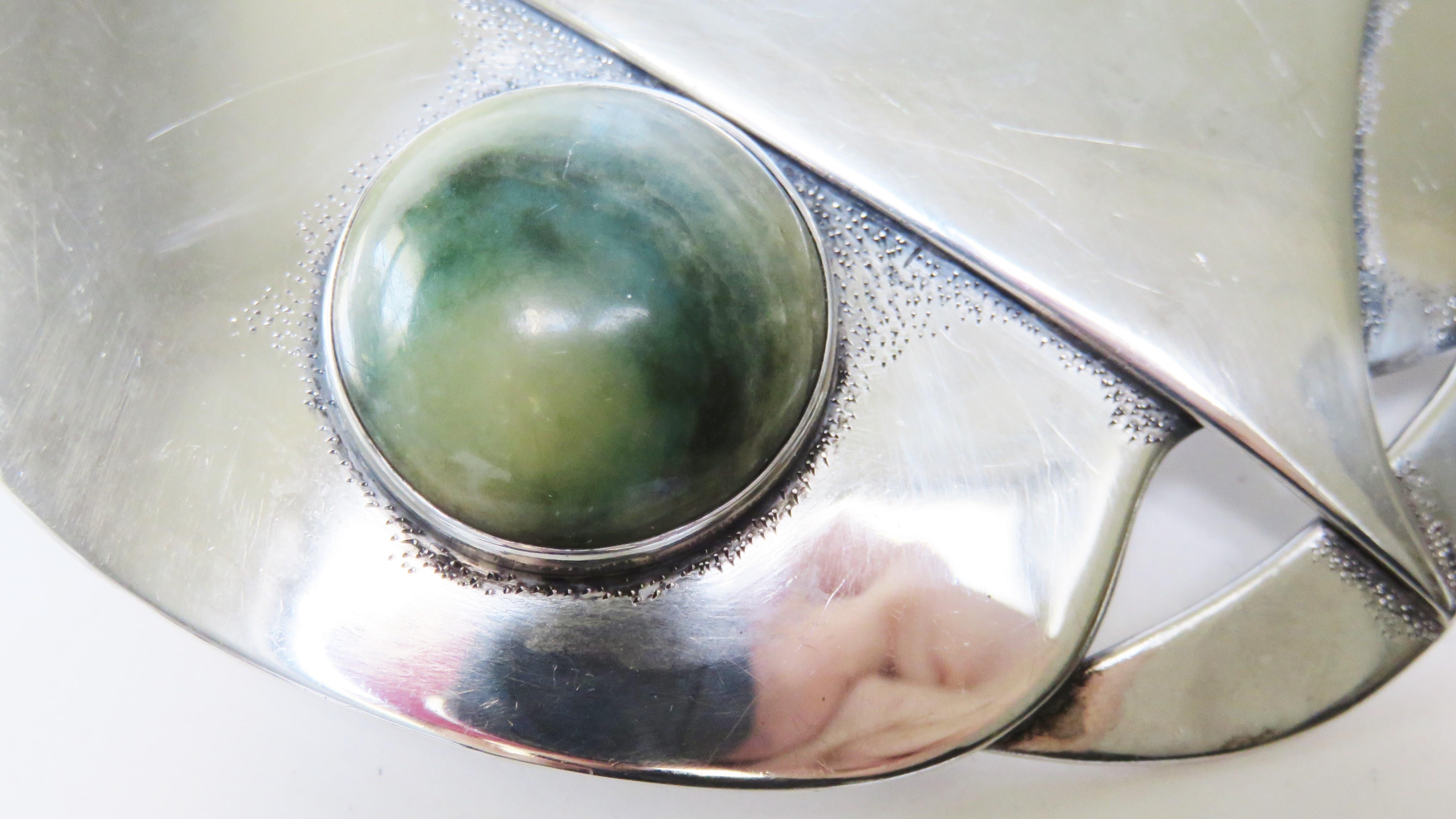 Girocollo in giada e argento sterling in vendita 4
