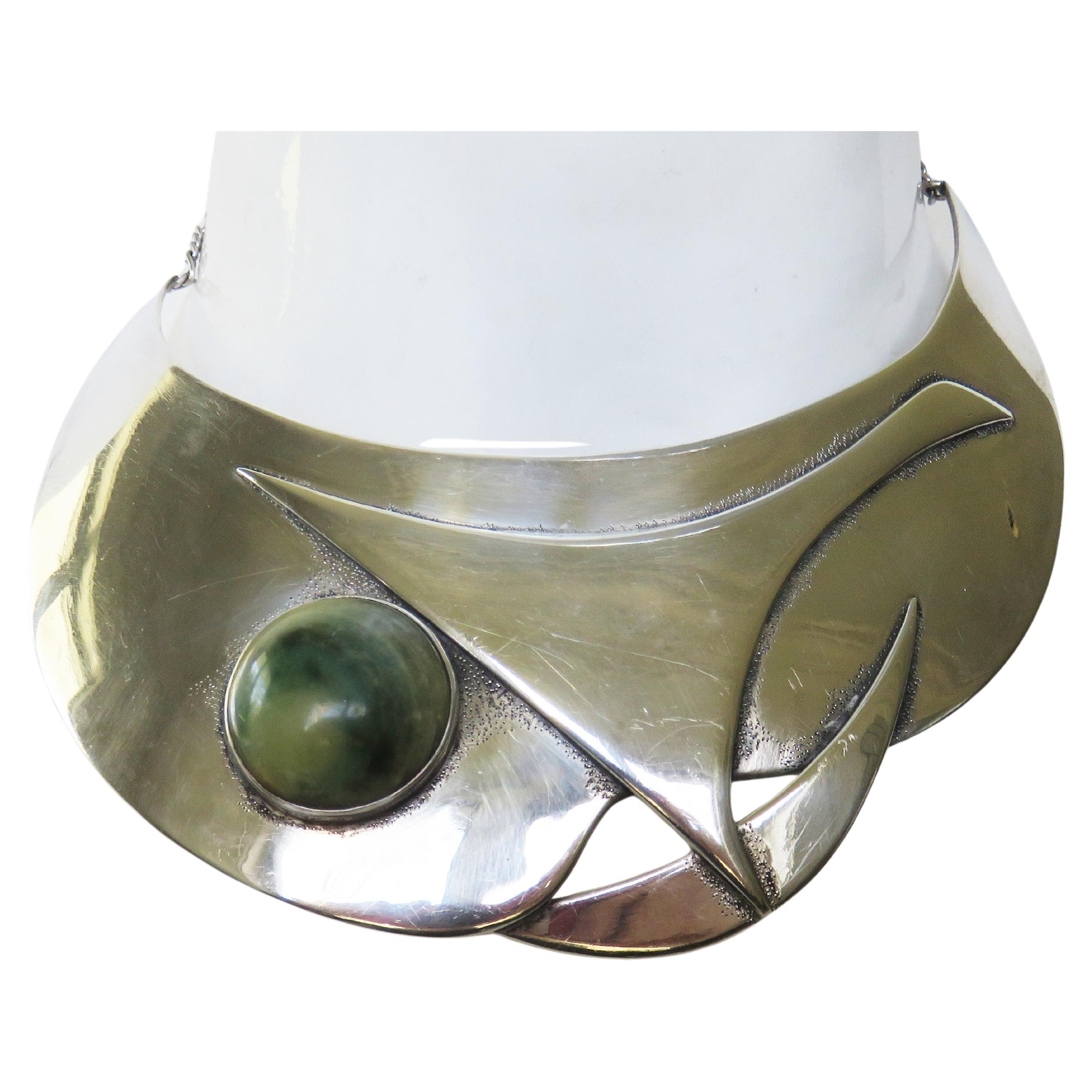Girocollo in giada e argento sterling in vendita
