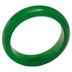 Bracelet en jade de qualité A, couleur vert foncé