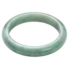 Antique Jade Bangle Apple Green Certified Untreated