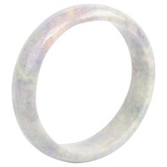 Jade Bangle Ghostly Lavender Certified Untreated Larger Size