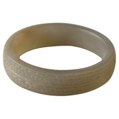 Brazalete de Jade XL 75mm Diámetro Interior Certificado Nefrita Fina Sin Tratar